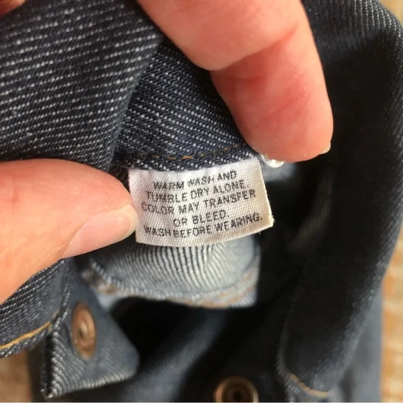 Vintage 70s Levi’s orange tab kids embroidered denim jean jacket